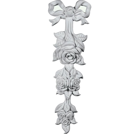 Ekena Millwork 3 1/8"W x 8 1/4"H x 1"P Small Rose Drop Onlay ONL03X08X01RO